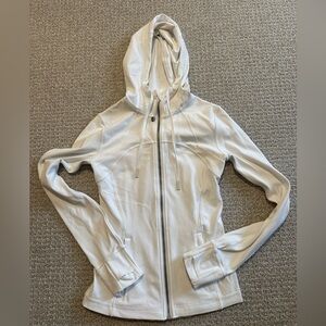 Lululemon Hooded Define Jacket, full length, size 4, white